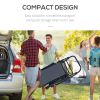 Oversized Folding Rocking Camping Chair Set of 2, Outdoor Rockers with Headrests, Zero Gravity Bungee Lawn Chairs for 2 Adults, Gray