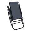 Oversized Folding Rocking Camping Chair Set of 2, Outdoor Rockers with Headrests, Zero Gravity Bungee Lawn Chairs for 2 Adults, Gray