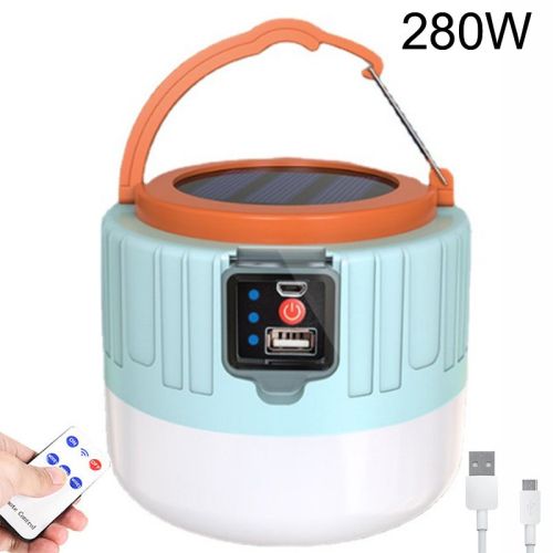 LED Solar Camping Light USB Rechargeable Bulb Outdoor Tent Lamp Portable Lantern Night Emergency Bulb Flashlight BBQ Hiking Tool