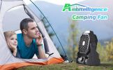 Camping Fan Rechargeable, 10400mAh Portable Fan with LED Lantern, USB Battery Operated Tent Fan for Camping with Hook, 270¬∞ Rotation Personal Fan for